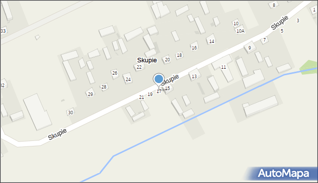 Skupie, Skupie, 17, mapa Skupie