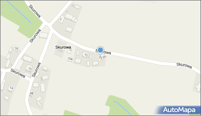 Skurowa, Skurowa, 71, mapa Skurowa