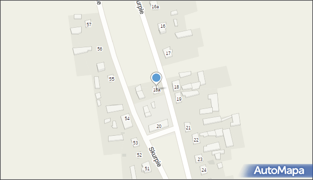 Skurpie, Skurpie, 18a, mapa Skurpie