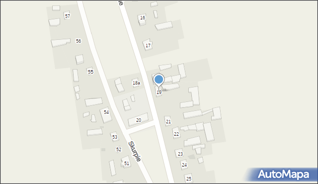 Skurpie, Skurpie, 19, mapa Skurpie