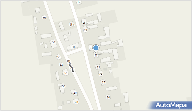 Skurpie, Skurpie, 22, mapa Skurpie