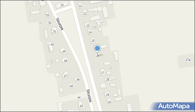Skurpie, Skurpie, 26, mapa Skurpie