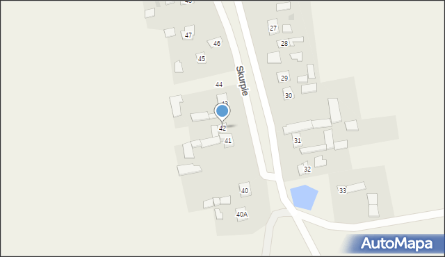 Skurpie, Skurpie, 42, mapa Skurpie