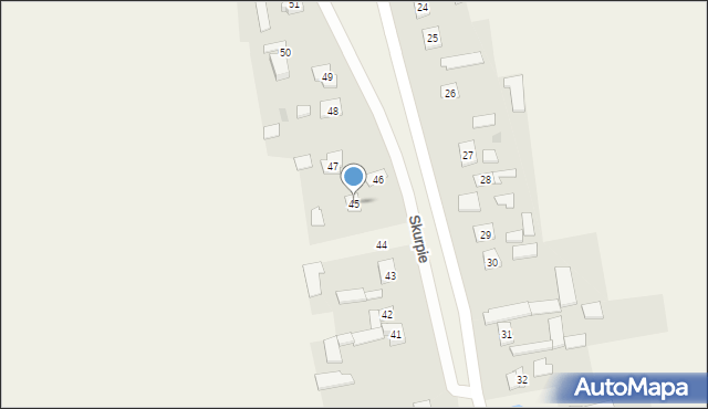Skurpie, Skurpie, 45, mapa Skurpie