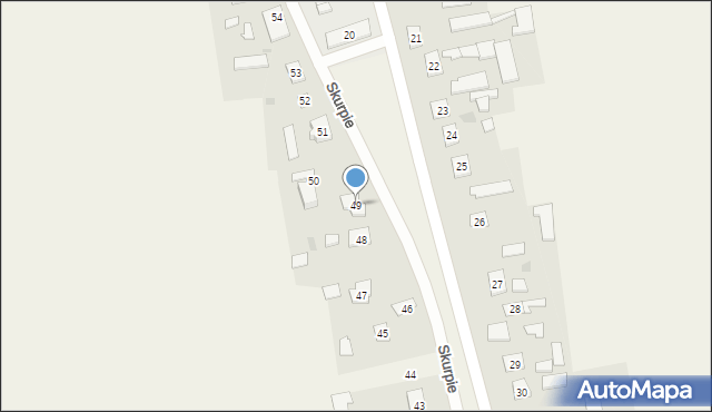 Skurpie, Skurpie, 49, mapa Skurpie