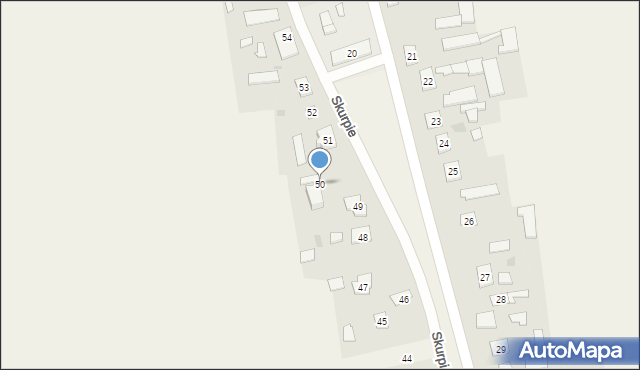Skurpie, Skurpie, 50, mapa Skurpie