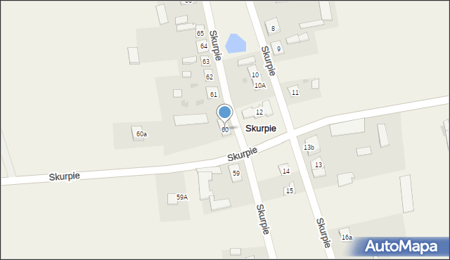Skurpie, Skurpie, 60, mapa Skurpie