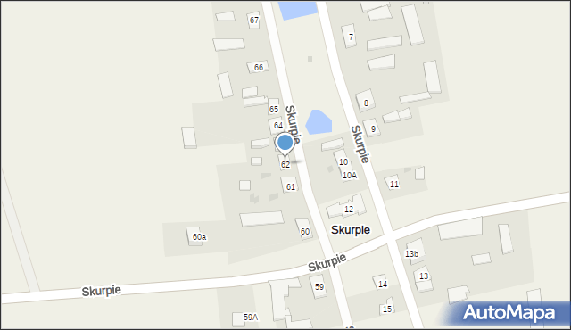 Skurpie, Skurpie, 62, mapa Skurpie