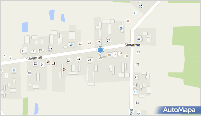 Skwarne, Skwarne, 28, mapa Skwarne