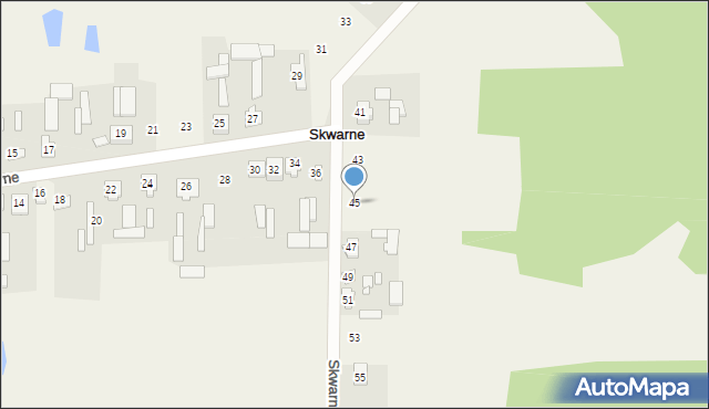 Skwarne, Skwarne, 45, mapa Skwarne