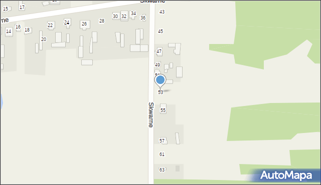 Skwarne, Skwarne, 53, mapa Skwarne