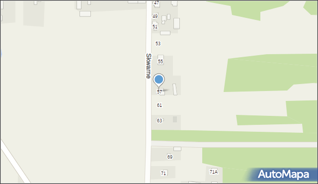 Skwarne, Skwarne, 57, mapa Skwarne