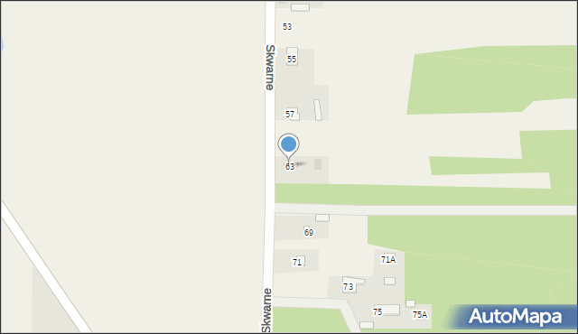 Skwarne, Skwarne, 63, mapa Skwarne