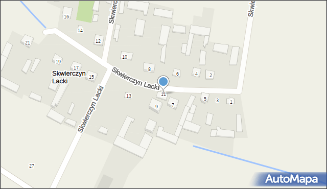 Skwierczyn Lacki, Skwierczyn Lacki, 11, mapa Skwierczyn Lacki