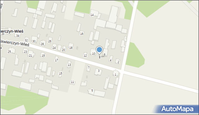 Skwierczyn-Wieś, Skwierczyn-Wieś, 8, mapa Skwierczyn-Wieś