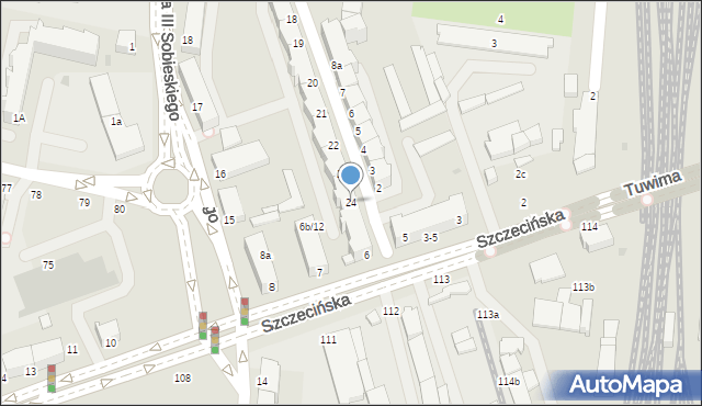 Słupsk, Skargi Piotra, ks., 24, mapa Słupska