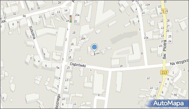 Słupsk, Skłodowskiej-Curie Marii, 8, mapa Słupska