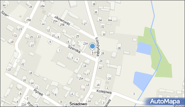 Śniadowo, Skowronki, 2, mapa Śniadowo