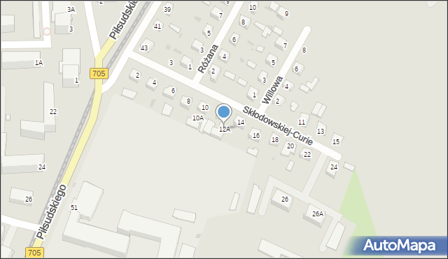 Sochaczew, Skłodowskiej-Curie Marii, 12A, mapa Sochaczew