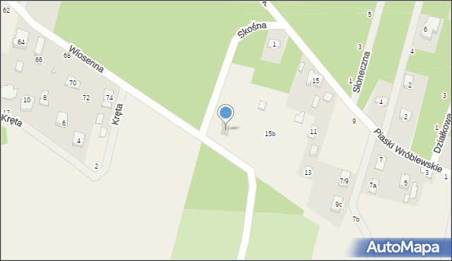 Sokolniki-Las, Skośna, 3c, mapa Sokolniki-Las