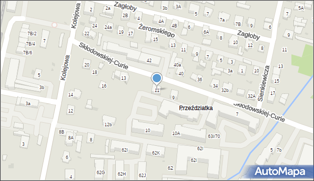 Sokołów Podlaski, Skłodowskiej-Curie Marii, 11, mapa Sokołów Podlaski