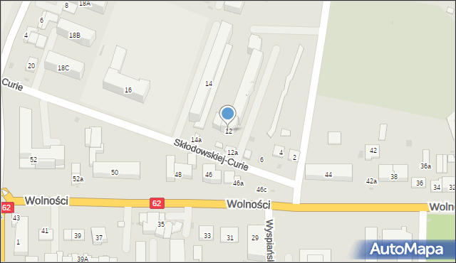 Sokołów Podlaski, Skłodowskiej-Curie Marii, 12, mapa Sokołów Podlaski