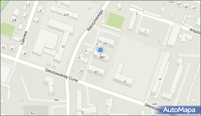 Sokołów Podlaski, Skłodowskiej-Curie Marii, 18B, mapa Sokołów Podlaski