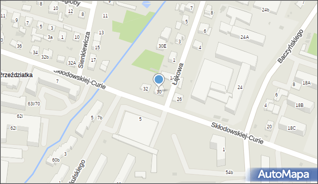 Sokołów Podlaski, Skłodowskiej-Curie Marii, 30, mapa Sokołów Podlaski