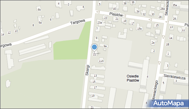 Solec Kujawski, Skargi Piotra, ks., 11, mapa Solec Kujawski