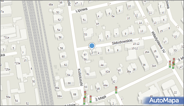 Sopot, Skłodowskiej-Curie Marii, 2, mapa Sopotu
