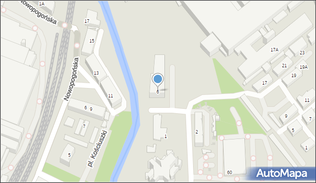 Sosnowiec, Skautów, 6, mapa Sosnowca