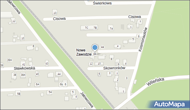 Sosnowiec, Skowronków, 3a, mapa Sosnowca