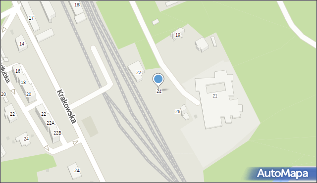 Sosnowiec, Skwerowa, 24, mapa Sosnowca