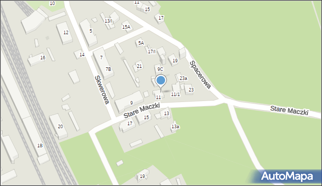 Sosnowiec, Skwerowa, 9B, mapa Sosnowca