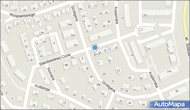 Śrem, Skłodowskiej-Curie Marii, 10, mapa Śrem