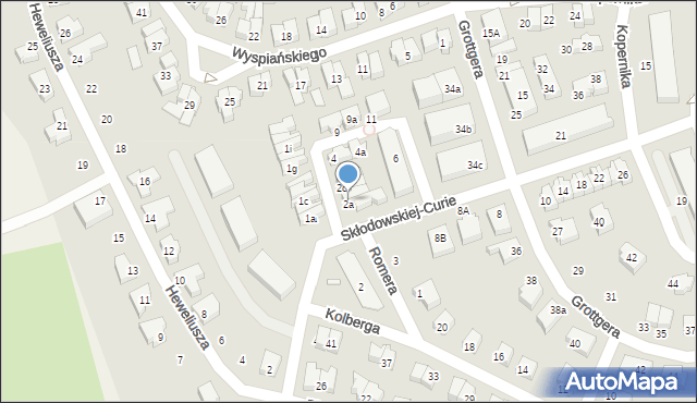 Śrem, Skłodowskiej-Curie Marii, 2b, mapa Śrem
