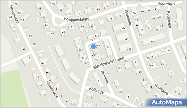 Śrem, Skłodowskiej-Curie Marii, 2d, mapa Śrem