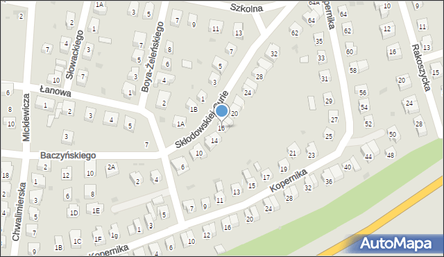 Środa Śląska, Skłodowskiej-Curie Marii, 16, mapa Środa Śląska