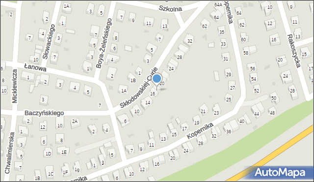 Środa Śląska, Skłodowskiej-Curie Marii, 18, mapa Środa Śląska