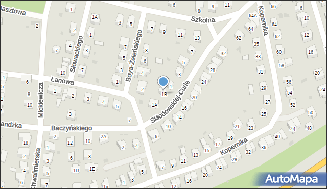 Środa Śląska, Skłodowskiej-Curie Marii, 1B, mapa Środa Śląska