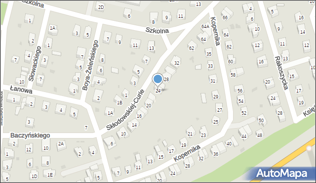 Środa Śląska, Skłodowskiej-Curie Marii, 24, mapa Środa Śląska