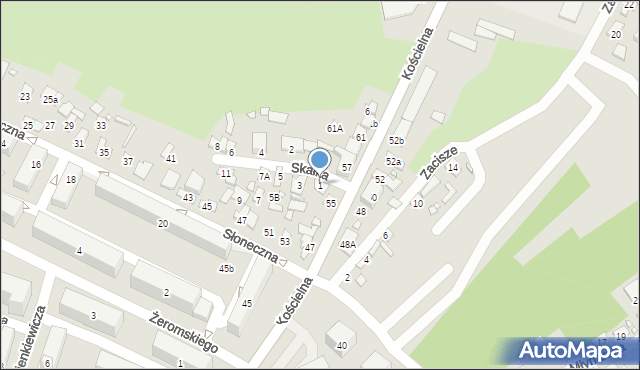 Starachowice, Skałka, 1, mapa Starachowic