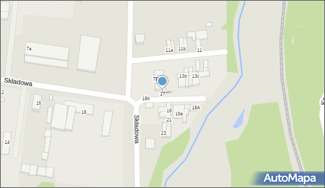 Starachowice, Składowa, 17, mapa Starachowic