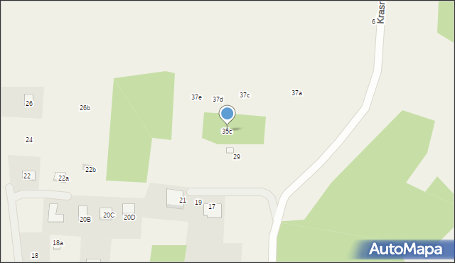 Stare Krasnodęby, Skowronkowa, 35c, mapa Stare Krasnodęby