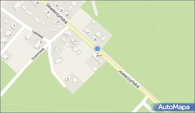 Stare Polichno, Skwierzyńska, 23, mapa Stare Polichno