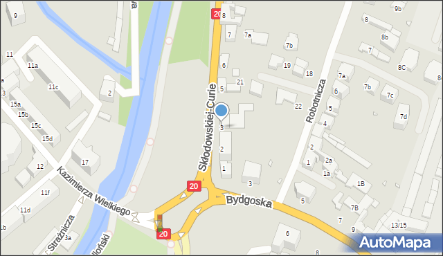 Stargard, Skłodowskiej-Curie Marii, 3, mapa Stargard