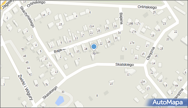 Starogard Gdański, Skalskiego Stanisława, gen., 7D, mapa Starogard Gdański