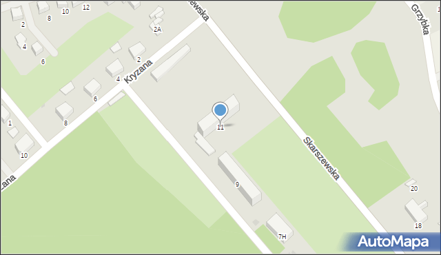 Starogard Gdański, Skarszewska, 11, mapa Starogard Gdański