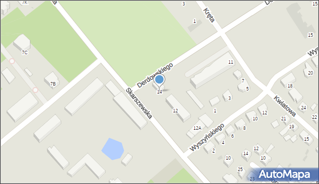 Starogard Gdański, Skarszewska, 14, mapa Starogard Gdański