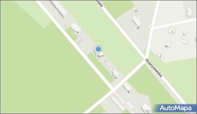 Starogard Gdański, Skarszewska, 7G, mapa Starogard Gdański